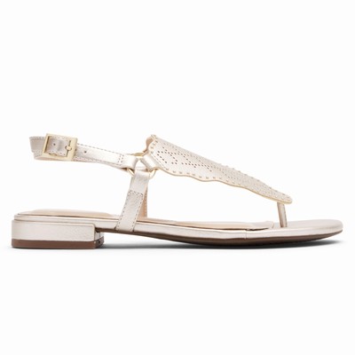 Rockport Total Motion Zosia Perforated Thong Sandalen Damen Beige JYG-491825